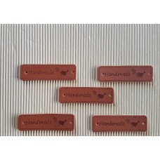 Leather Tag - Handmade with Bird 5 p/p Leather Tag - Handmade with Bird 5 p/p