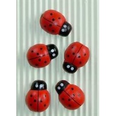 Wood Embellishment - Ladybird Large 20mm