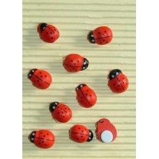 Wood Embellishment - Ladybird Small 13mm