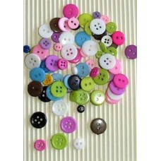 Buttons Small Round - Mixed Colors