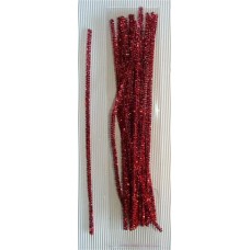 Chenille Sticks 6mm Red Tinsel (20 p/p)