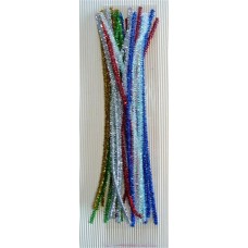 Chenille Sticks 6mm Tinsel Mix Colors (20p/p)