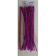 Chenille Sticks 6mm Cerise Tinsel (20 p/p)