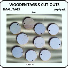 Wood Tag - Circle Small 10p/p