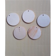 Wood Tag - Circle Medium 5p/p