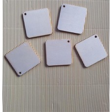 Wood Tag - Square Medium 5p/p