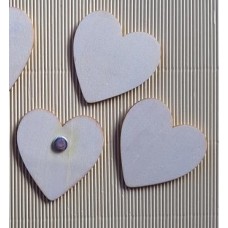 Wood Cut-Out Heart with Magnet 3p/p