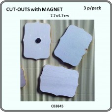 Wood Cut-Out with Magnet - Rectangle 3p/p
