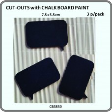 Wood Cut-Out Black - Speech Bubble Rectangle 3p/p
