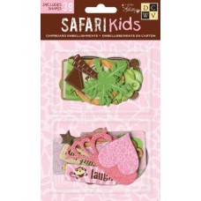 Die Cuts Chipboard Shapes Safari Kids Girl