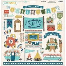 My Mind's Eye - Happy Camper - Chipboard Elements