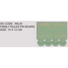 Mi Casa - Family Rules Pin Board