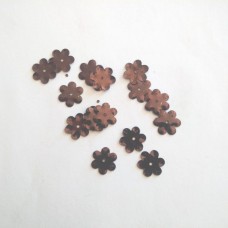 Sequins - 6mm Flowers - Brown