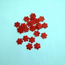 Sequins - 6mm Flowers - Rusty Red