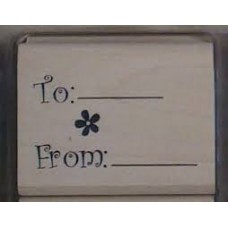 Wooden Stamp - To From Wooden Stamp - To From